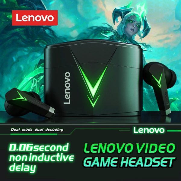 100% New Original Lenovo Lp6 Gm1 Gm5 Tws Gaming Earphone 1