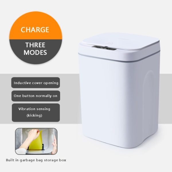 Intelligent Trash Can With Automatic Sensor - Charging white 8