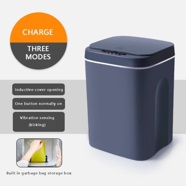 Intelligent Trash Can With Automatic Sensor - Charging dark grey 9
