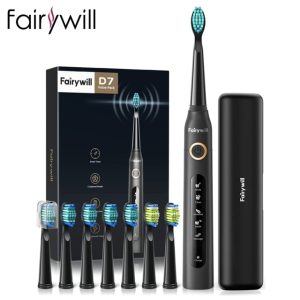 Fairywill Electric Sonic Toothbrush Fw-507 Usb Charge Rechargeable Adult Waterproof Electronic Tooth 8 Brushes Replacement Heads - Electric Toothbrush - FW-ET507-420-8BH 7