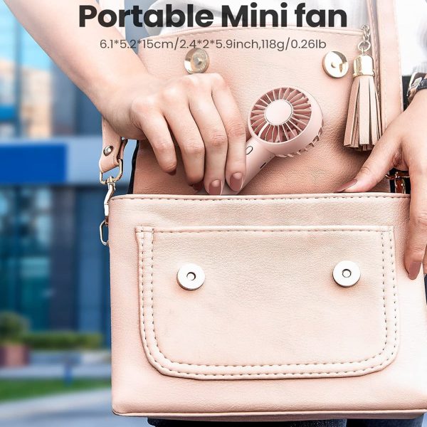 Mini Portable Fan Handheld Usb Charging Fan Cooling Electric Fan 3 Speed Adjustment Powerful Dual Motor Outdoor Travel – Fans 4
