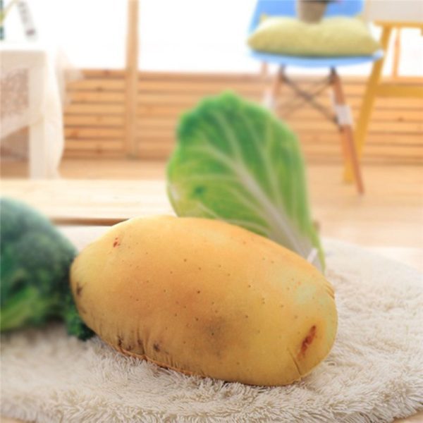 Latest Hot Product Ideas Kawaii Toys 3D Simulation Vegetables Potato Pillow Office Sofa Cushion Velvet Fruit Vegetables Plush To|Cushion| 6
