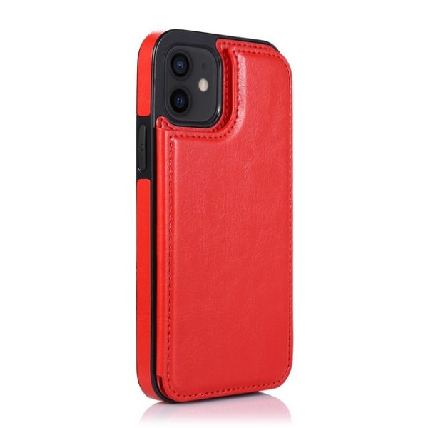 Luxury Wallet Leather Case For Iphone 13 12 Mini Back Flip Coque For Iphone 11 Pro Xr Xs Max X 6 6s 7 8 Plus Card Slots Cover - Mobile Phone Cases & Covers - Red 11