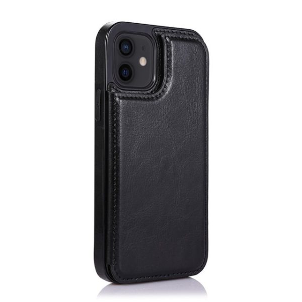 Luxury Wallet Leather Case For Iphone 13 12 Mini Back Flip Coque For Iphone 11 Pro Xr Xs Max X 6 6s 7 8 Plus Card Slots Cover - Mobile Phone Cases & Covers - Black 7