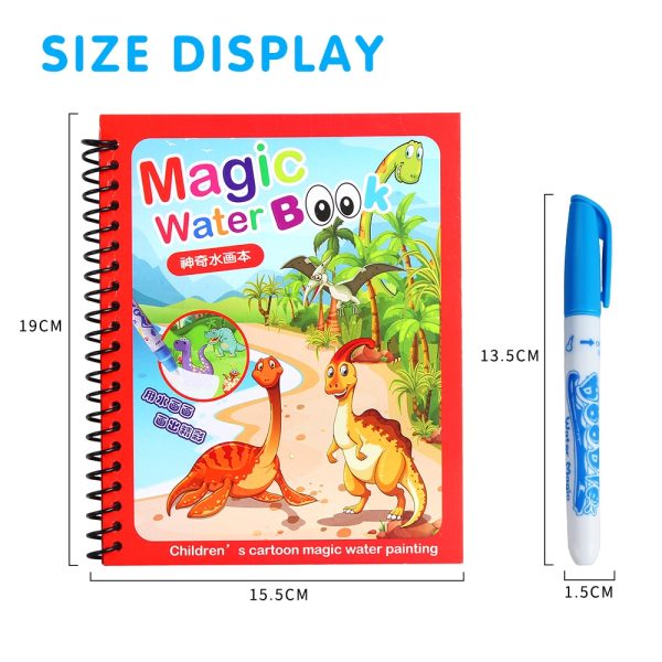 Kids Magic Water Drawing & Coloring Book With Doodle Magic Pen 2