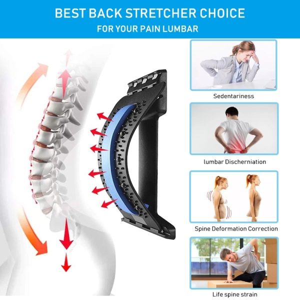 Magnetic Back Massage Muscle Relax Stretcher Posture Therapy Corrector Back Stretch Spine Stretcher Lumbar Support Pain Relief – Waist Massage Instrument 2