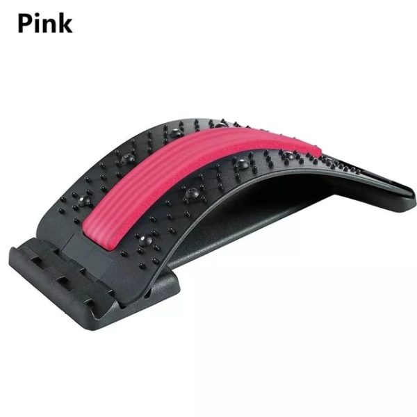 Magnetic Back Massage Muscle Relax Stretcher Posture Therapy Corrector Back Stretch Spine Stretcher Lumbar Support Pain Relief – Waist Massage Instrument – pink 8