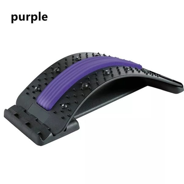 Magnetic Back Massage Muscle Relax Stretcher Posture Therapy Corrector Back Stretch Spine Stretcher Lumbar Support Pain Relief – Waist Massage Instrument – Purple 9