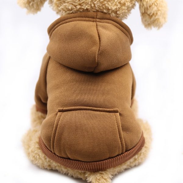 Warm Hoodie Sweater for Small Dogs brown