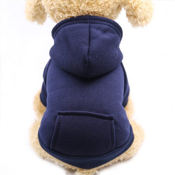 Warm Hoodie Sweater for Small Dogs - blue