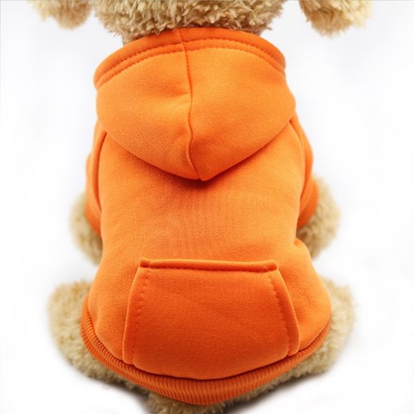 Warm Hoodie Sweater for Small Dogs - orange