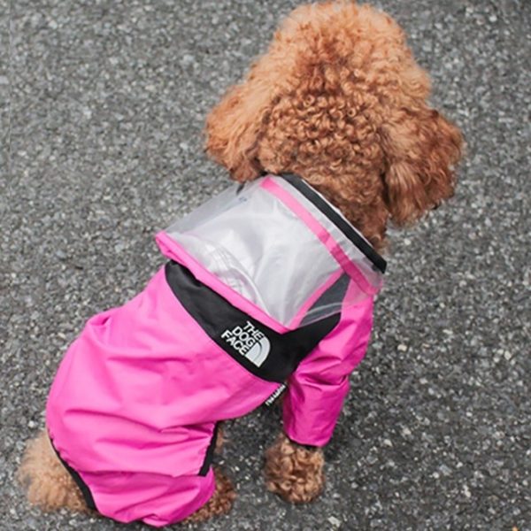 Small Dog Waterproof Raincoat - pink