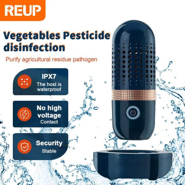 REUP Protable Fruit Vegetable Washing Machine Capsule Shape Wireless Food Purifier Household Pesticide Disinfection vegetables|Vegetable Washers| 1