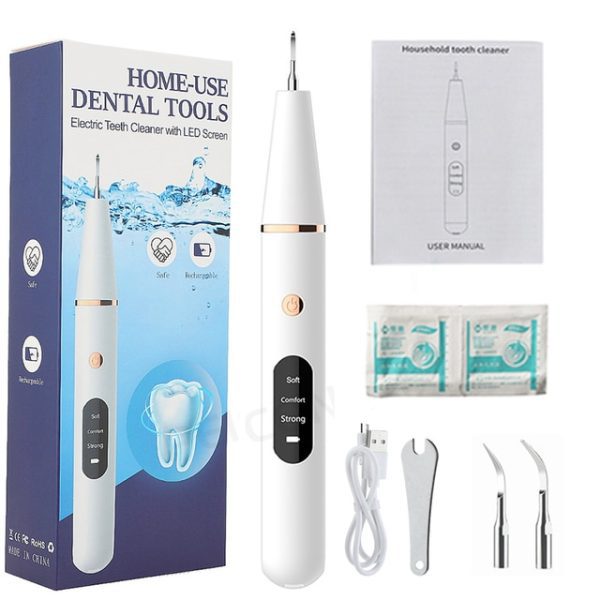 Ultrasonic Dental Scaler For Teeth Tartar Stain Tooth Calculus Remover Electric Sonic Teeth Plaque Cleaner Dental Stone Removal – Oral Irrigator – White 8