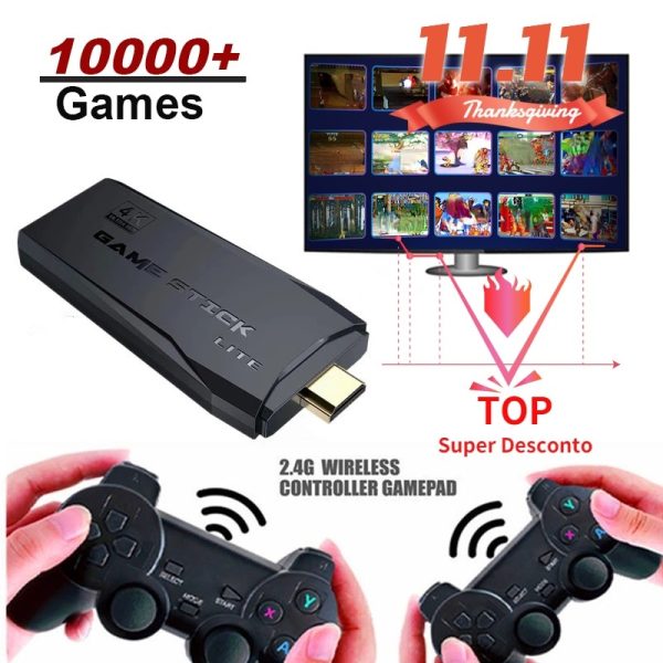 Video Game Console 64G Built in 10000 Games Retro handheld Game Console Wireless Controller Game Stick For PS1/GBA Kid Xmas Gift|Handheld Game Players| 1