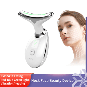 Anlan Neck Beauty Device 3colors Led Photon Therapy Face Neck Skin Tighten Reduce Double Chin Anti Wrinkle Remove Skin Care Tool – Neck Beauty Device 1