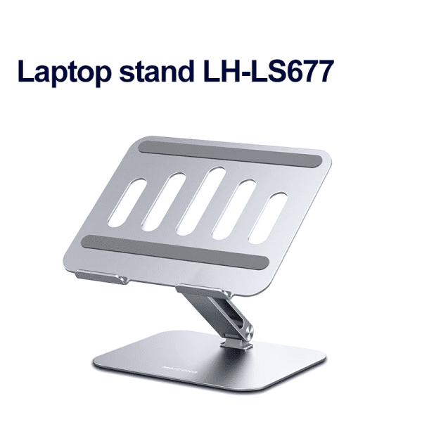 Mc 677 Laptop Stand For Desk Foldable Notebook Stand For Macbook Aluminum Laptop Holder With 9-15.6 Inch Laptops – Laptop Stand 2