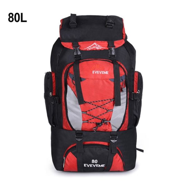 Large Capacity Travel, Hiking, Camping Back Pack 90L 80L| - 80L Red Bag 15
