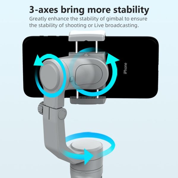Axnen Hq3 3-axis Foldable Smartphone Handheld Gimbal Cellphone Video Record Vlog Stabilizer For Iphone 13 Xiaomi Huawei Samsung – Handheld Gimbals 3
