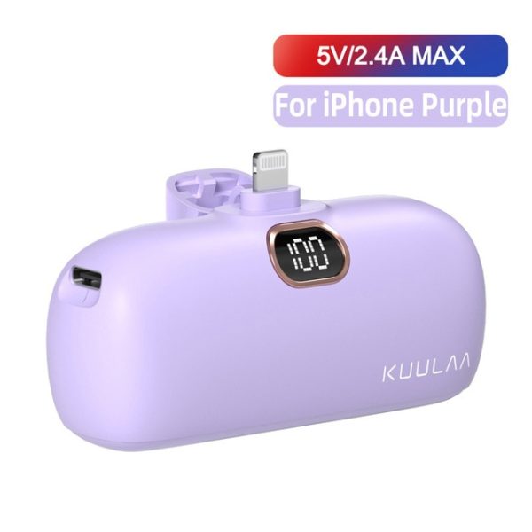 Kuulaa 5000mah Power Bank – Power Bank – For iPhone Purple 10