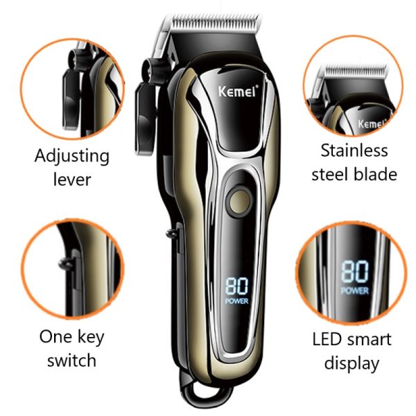 Kemei Clipper Electric Hair Trimmer for men Electric shaver professional Men's Hair cutting machine Wireless barber trimmer|Hair Trimmers| 2