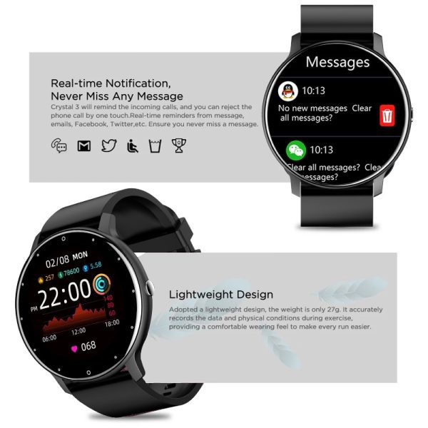 LIGE 2022 New Smart Watch Men Full Touch Screen Sport Fitness Watch IP67 Waterproof Bluetooth For Android ios smartwatch Men+box|Smart Watches| 6