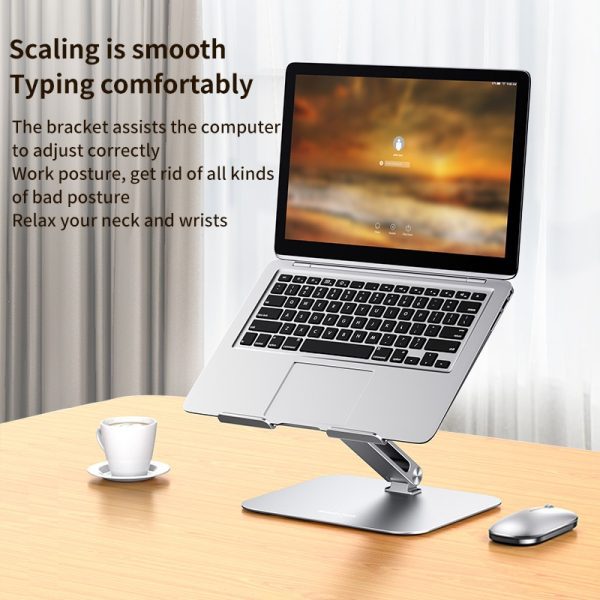 Mc 677 Laptop Stand For Desk Foldable Notebook Stand For Macbook Aluminum Laptop Holder With 9-15.6 Inch Laptops – Laptop Stand 3