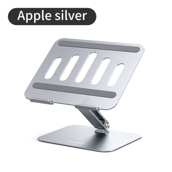 Mc 677 Laptop Stand For Desk Foldable Notebook Stand For Macbook Aluminum Laptop Holder With 9-15.6 Inch Laptops – Laptop Stand – Sliver 7