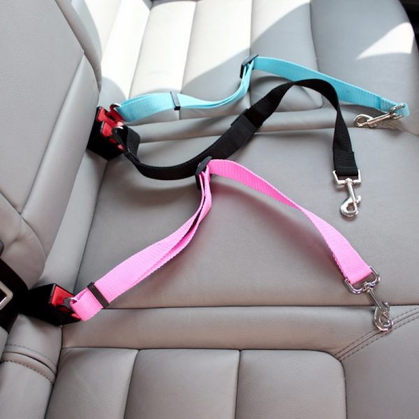 Pet Dog Leash Car Seat Belt Adjustable Lead 2