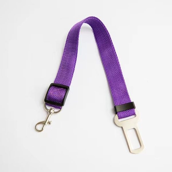 Pet Dog Leash Car Seat Belt Adjustable Lead plum 12