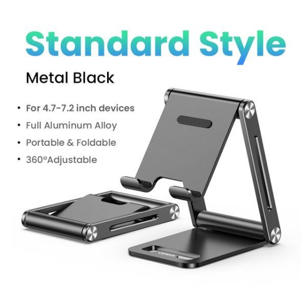 Cell Phone Holder Stand Aluminum – Standard Style-Black 9