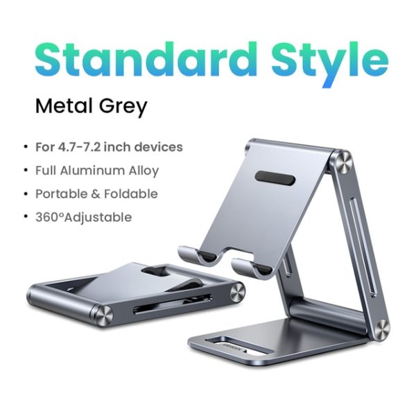 Cell Phone Holder Stand Aluminum – Standard Style-Grey 7