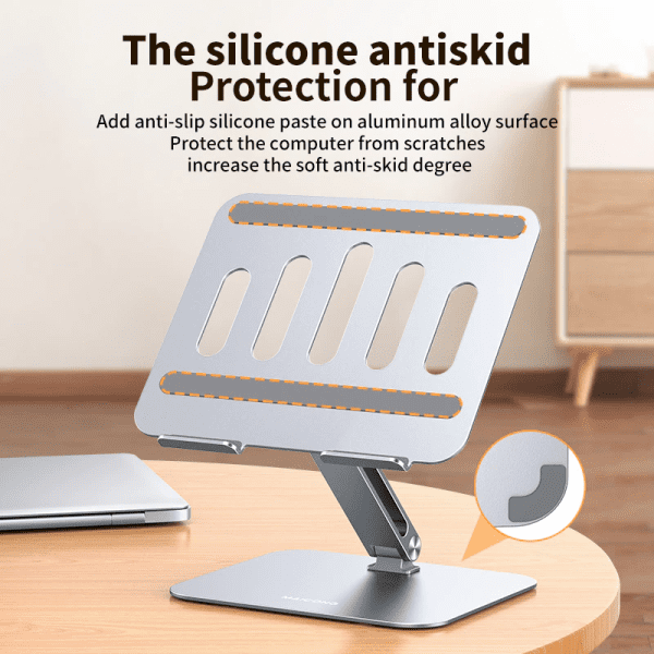 Mc 677 Laptop Stand For Desk Foldable Notebook Stand For Macbook Aluminum Laptop Holder With 9-15.6 Inch Laptops – Laptop Stand 4